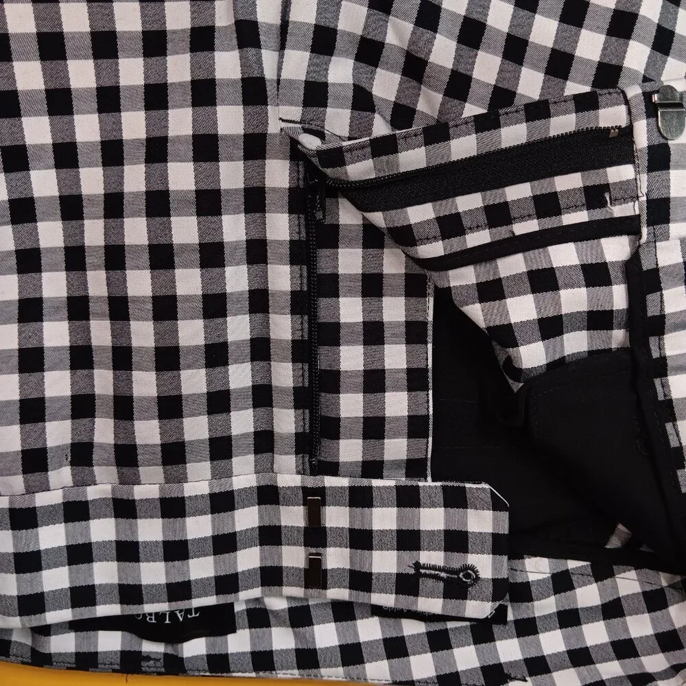 Talbots Pre-Owned Black and Ivory Hampshire Ankle Pants Size 4 Petite - Picture 9 of 13